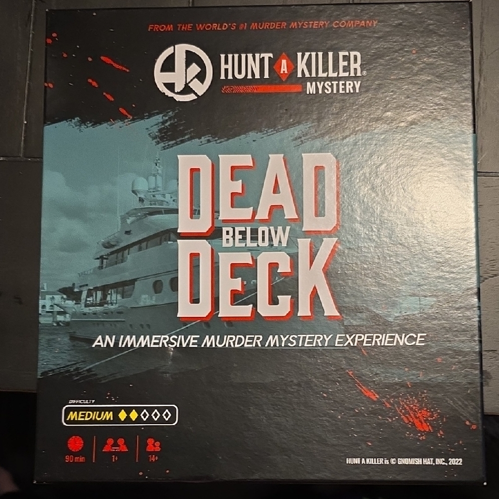 Hunt A Killer Dead Below Deck Mystery Board Game - Black & Red